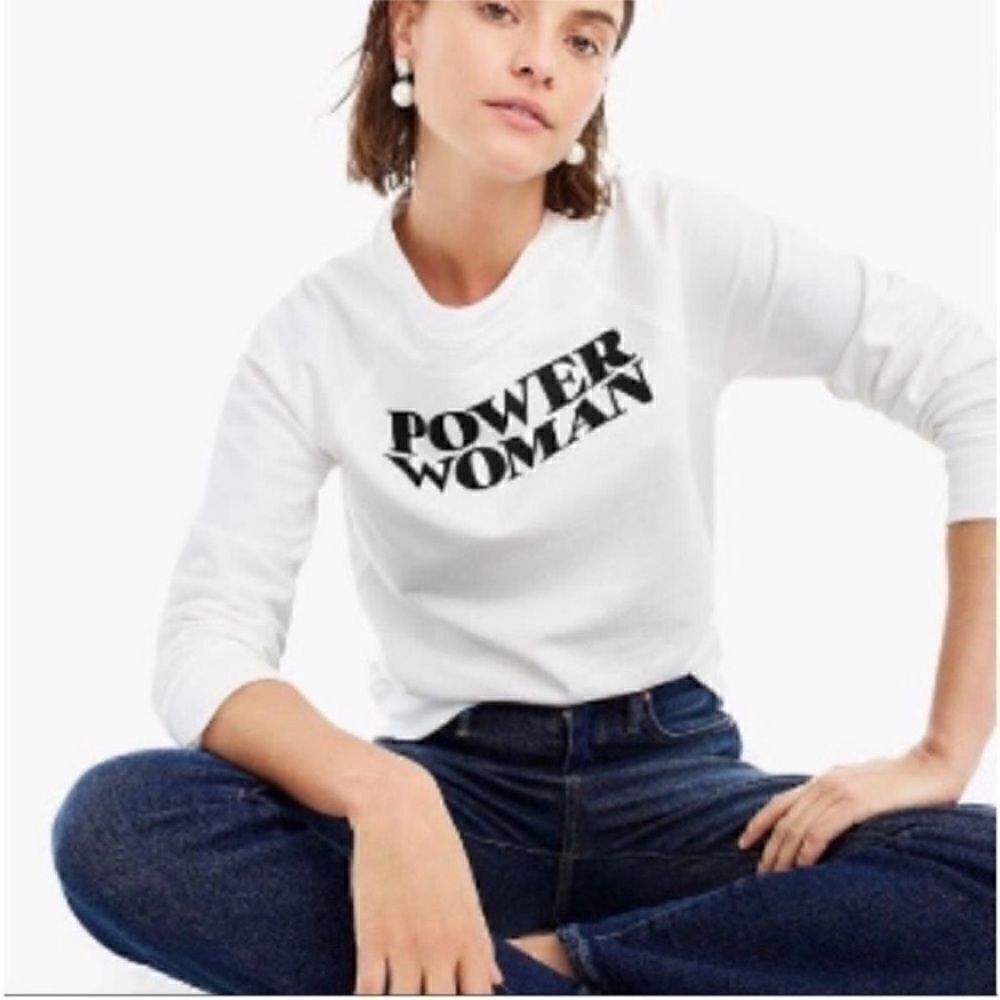 J Crew X Prinkshop Power Women Crewneck Sweater